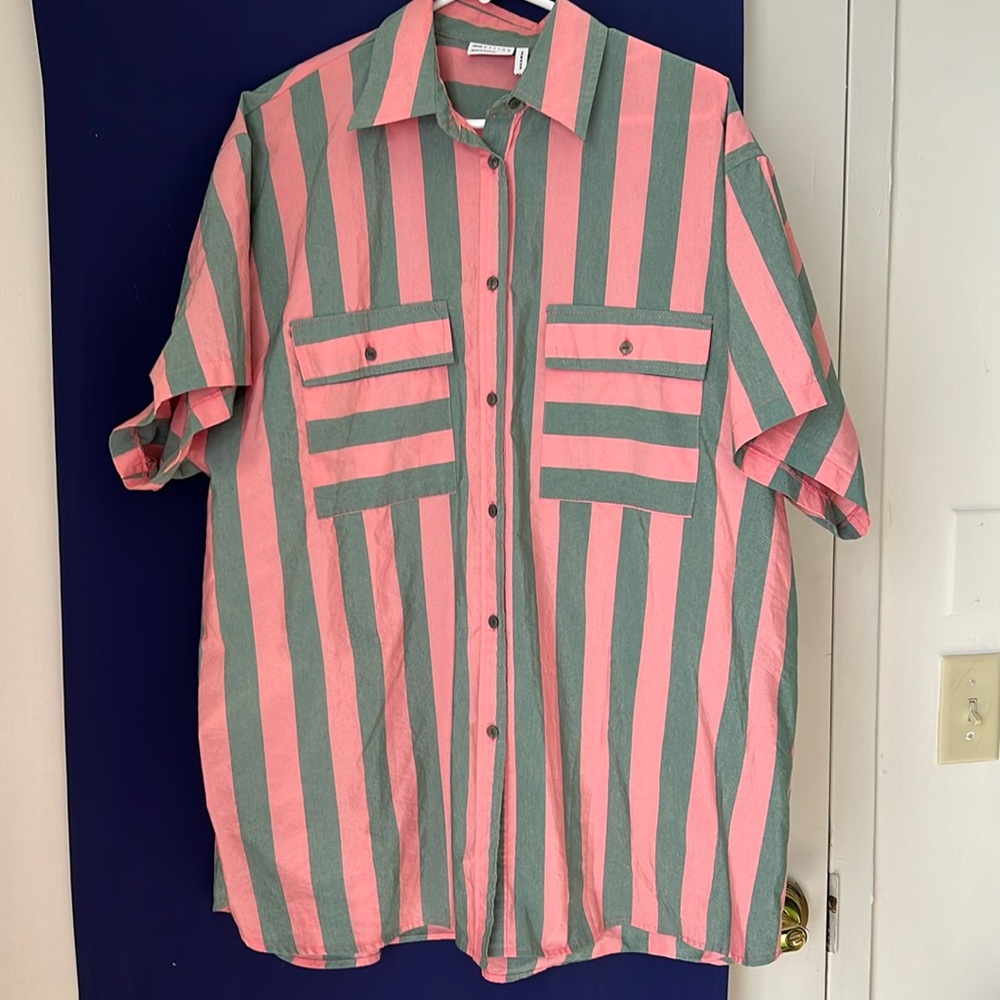 ASOS stripe button down shirt